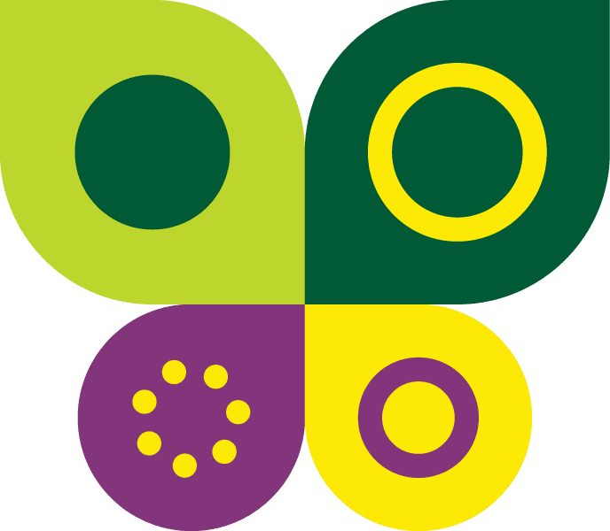 Grafischer bunter Schnetterling zur Visualisierung der Veränderung