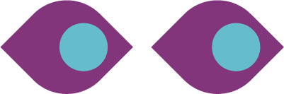 Icon, das 2 Augen: Visualisiert die EMDR-Therapie bei der Ganzheitlichen Ernährungsberatung und Hypnosetherapie Irene Held, in Dübendorf, Zürich und in der Nähe